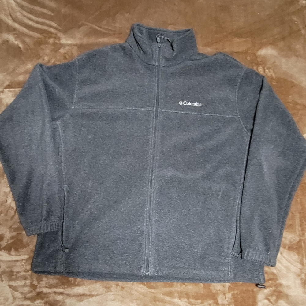 Men's Columbia Gray Full-Zip Fleece Jacket
